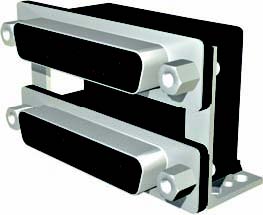 DUL Series Dual Right Angle PCB Mount D-Sub Connectors